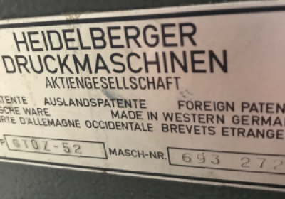 Heidelberg GTO 52 Z +