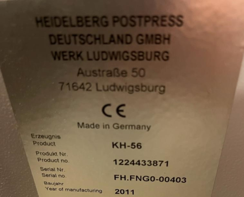 Heidelberg Postpress KH 56 4KL