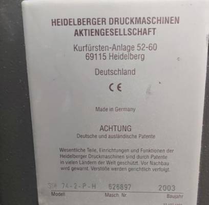 Heidelberg SM 74-2 P-H