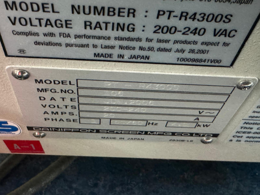 Screen Platerite  PT-R4300s