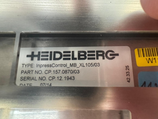 Heidelberg XL 105/106 InpressControl Bar (fully rebuild)